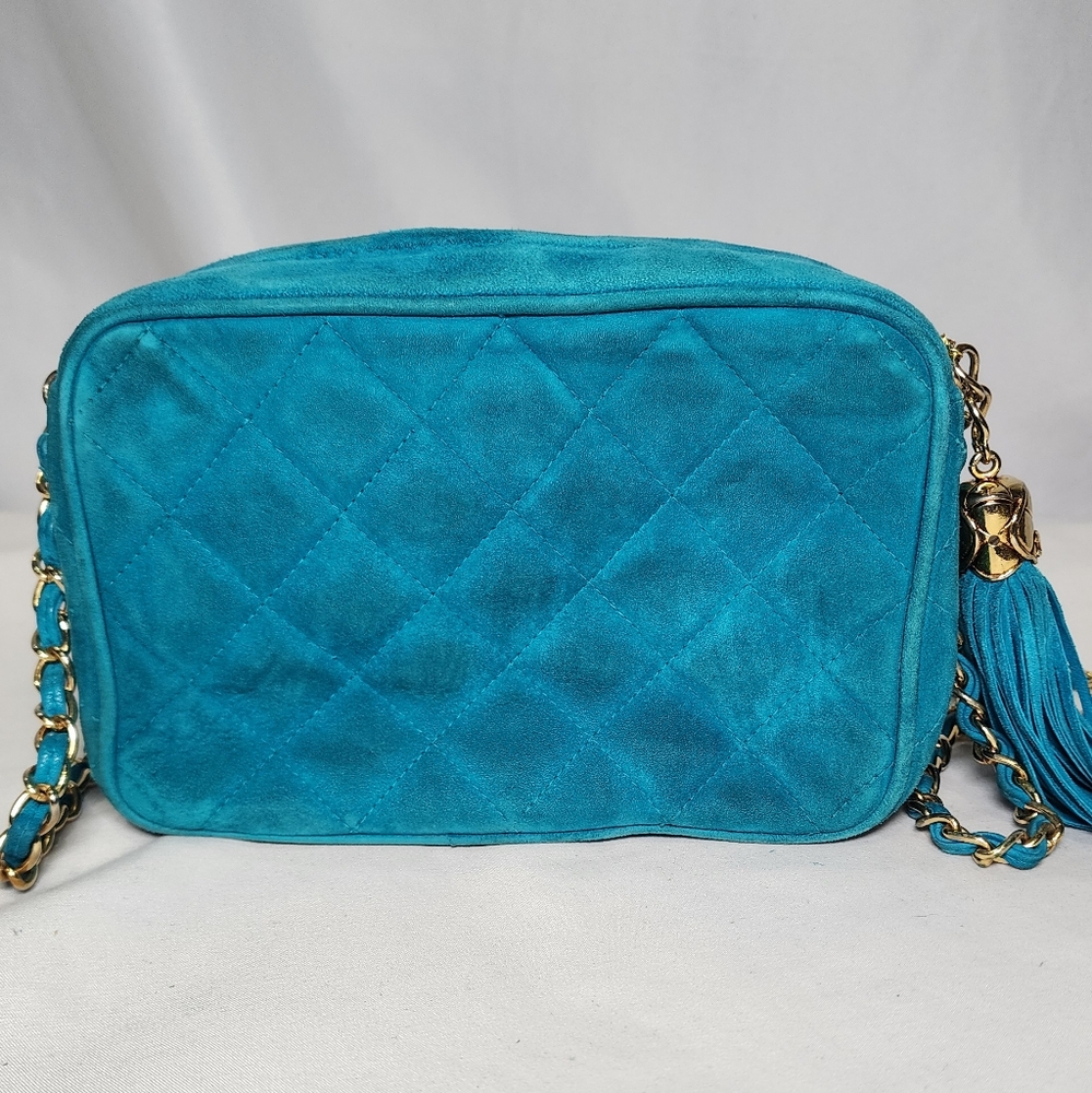 Chanel Mini Suede Tassel Camera Bag. Needs Ext Cleaning. No Hologram. - Picture 2 of 16